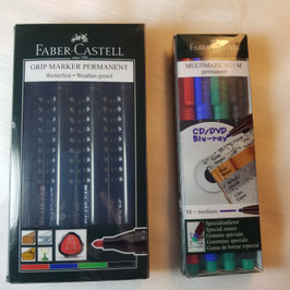 Neue Faber Castell Permanet Marker gross & klein je 4 Stk.
