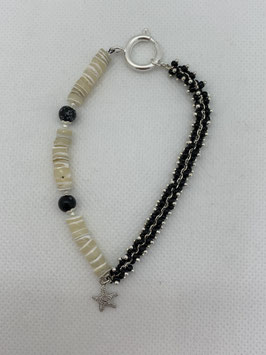 Bracelet maille grappe/rondelles HEISHI