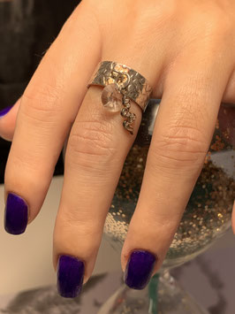 Bague Jonc martelée en argent 925ème