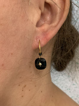 Boucles d'oreilles pendantes Onyx