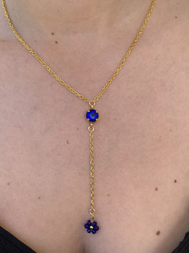 Collier Aurora fleur Capri Blue