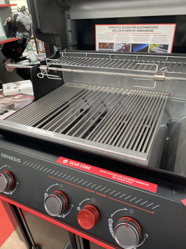 Genesis E330 Teil Edelstahl Grillrost erweiterbar.