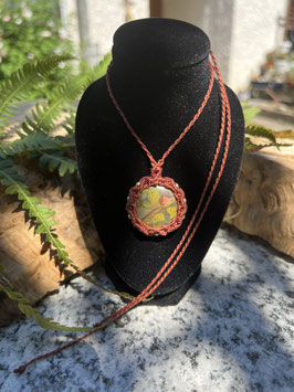 Makramee Kette mit Fruity Jaspis