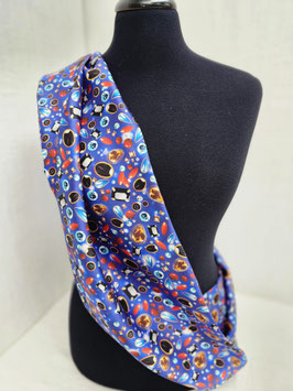 seiden-loop piedras preciosas azul