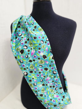 seiden-loop piedras preciosas verde