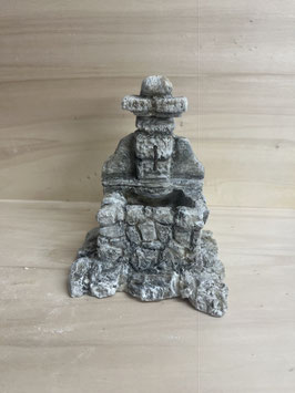 grober Wandbrunen mit Rückenteil und Aufsatz