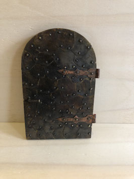 Rundbogen Eingangstür mit Kupferplatten