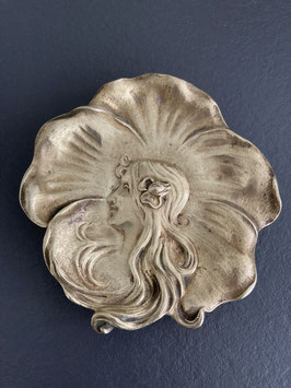 Vide poche "Femme Fleur" Art Nouveau en laiton