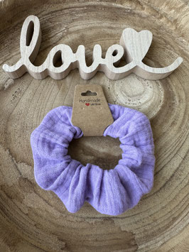 Musselin Scrunchie Haargummi Baumwolle "Flieder/lila" unisize