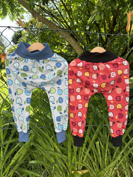 Kinder Pumphose Übergang Jersey handmade " Äpfel " Größe 86 und 104