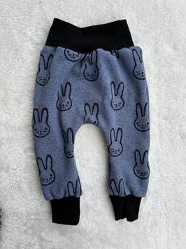 Winter Pumphose Baggy Pants gefüttert " Hasen blau " Gr. 80