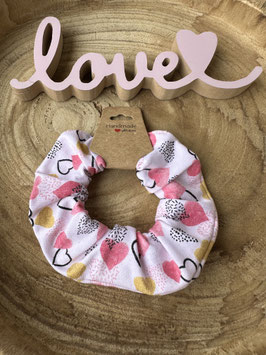 Scrunchie Haargummi Jersey " Herzen " unisize