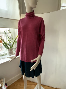 blusbar weites Shirt mit Rollkragen in Merinowolle 4049