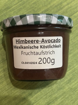 Himbeere-Avocado Fruchtaufstrich Mexikanische Köstlichkeit mit Himbeeren und Avocado-- F42