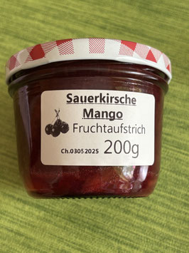 Sauerkirsche & Mango Fruchtaufstrich 200g--F107