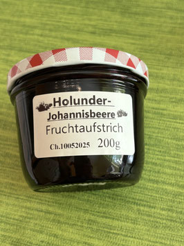 Holunder-schwarze Johannisbeeren  Fruchtaufstrich 200g  F92