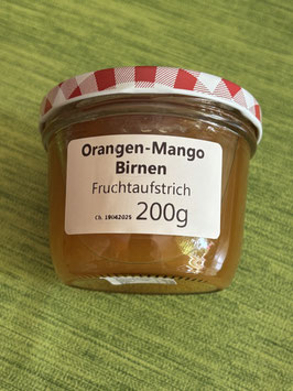 Orange-Mango-Birnen Fruchtaufstrich 200g -F166