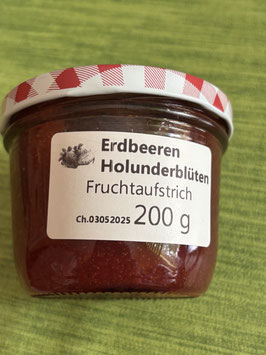 Erdbeer-Holunderblüten Fruchtaufstrich  200g  F18