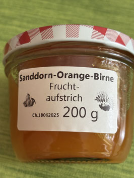 Sanddorn-Orange-Birnen Fruchtaufstrich 200g  F21
