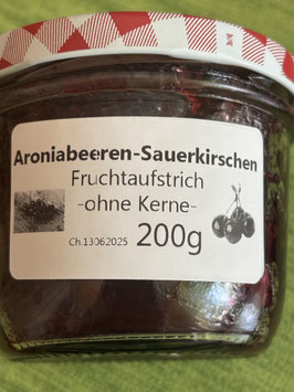 Aroniabeeren-Kirschen  Fruchtaufstrich 200g -Herb-  --F237