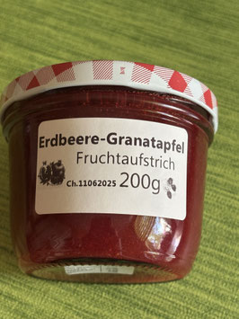 Granatapfel & Erdbeeren Fruchtaufstrich 200g--F278
