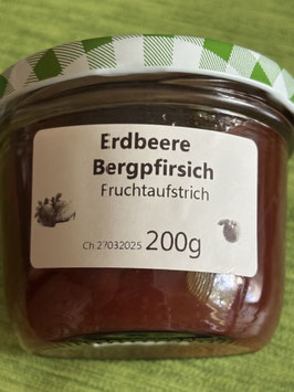 Erdbeeren-Pfirsich Fruchtaufstrich 200g--F81