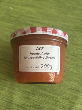 ACE Marmelade Möhre-Apfel-Orangen Fruchtaufstrich 200g--F178