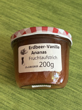 Erdbeer-Ananas-Vanille Fruchtaufstrich 200g --F217