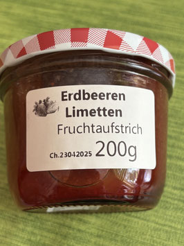 Erdbeere-Limetten Fruchtaufstrich 200g--F12