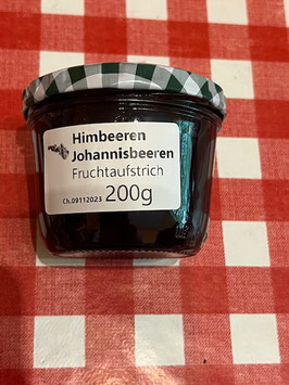 Schwarze Johannisbeeren - Himbeeren Fruchtaufstrich 200g--F122