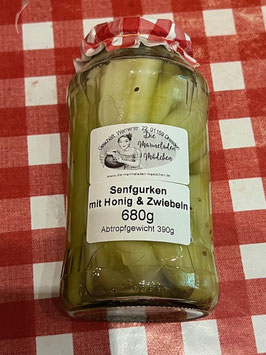 Senfgurken mit Honig 680g