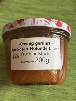 Aprikose-Holunderblüten Fruchtaufstrich 200g--F118