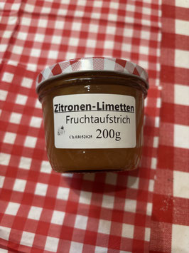 Zitrone-Limetten Fruchtaufstrich 200g Erfrischender Geschmack. -- F13