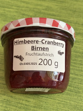 Cranberry-Himbeere-Birnen Fruchtaufstrich 200g  --F220