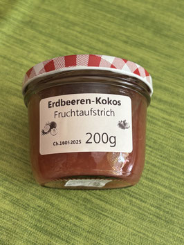Erdbeere-Kokosnuss Fruchtaufstrich 200g --F233