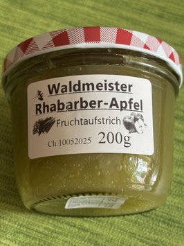 Rhabarber-Apfel-Waldmeister  Fruchtaufstrich 200g --F230