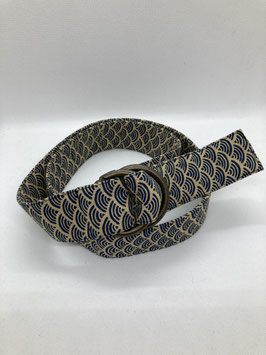 MACHI Belt Seigaiha Blue