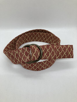 MACHI Belt Seigaiha Red