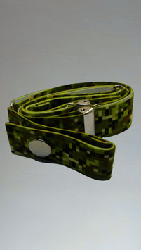 Ceinture sans boucle  "La Baroudeuse" élastine camouflage vert
