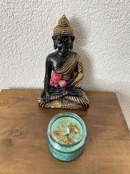 Kerze in Glasdose "Wohlstand"