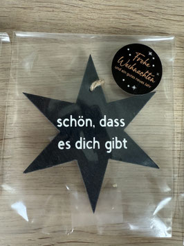Schieferstern "Schön, dass es dich gibt"
