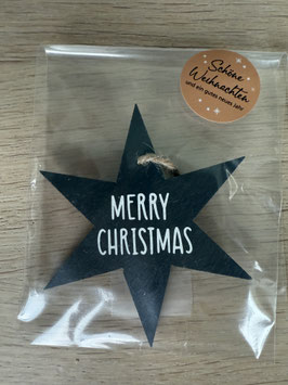 Schieferstern "Merry Christmas"