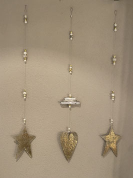 Herzhänger gold mit Muster - Nr. 139