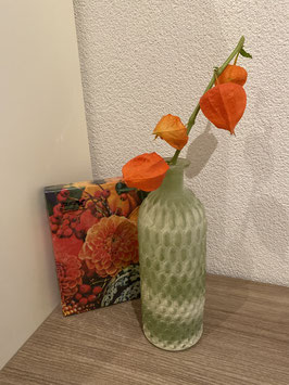 Vase grün mit Serviette Herbst