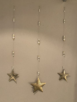 Sternhänger gold gross mit Sternenmuster - Nr. 134