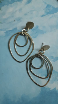 "JUN JUN" brass wire earrings / Messing Draht Ohrringe