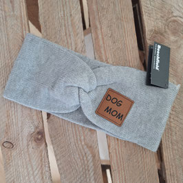Stirnband grau Dog Mom