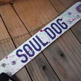 Halsband Soul Dog weiß-lila