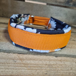 Halsband Gurtband Margarite/orange