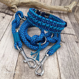 Halsband Bergkette blau mix